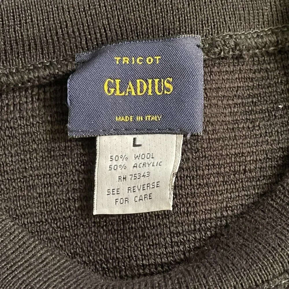 Tricot Gladius Sweater Colorblock Wool Acrylic‎ Pullover Italian Made XLarge NWT